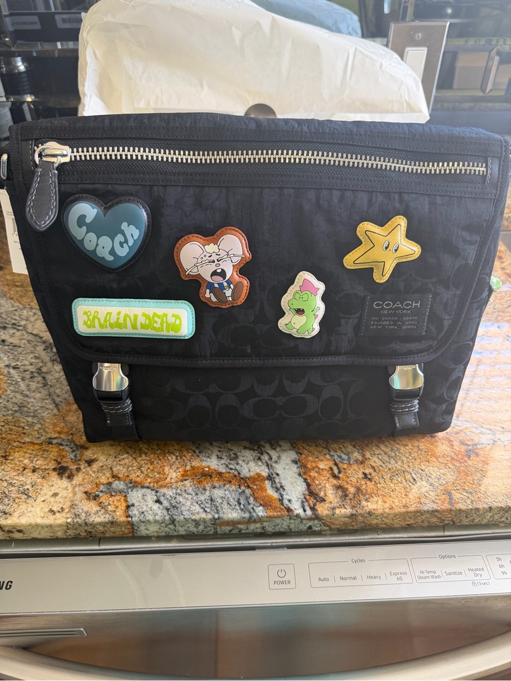 Coach X Brain Dead Lane Messenger
In Signature Nylon With Patches - Picture 7 of 8